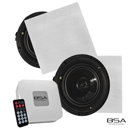 Kit Fácil BSA Coaxial S3 Par Arandelas+Amplificador Bluetooth/USB/SD Card